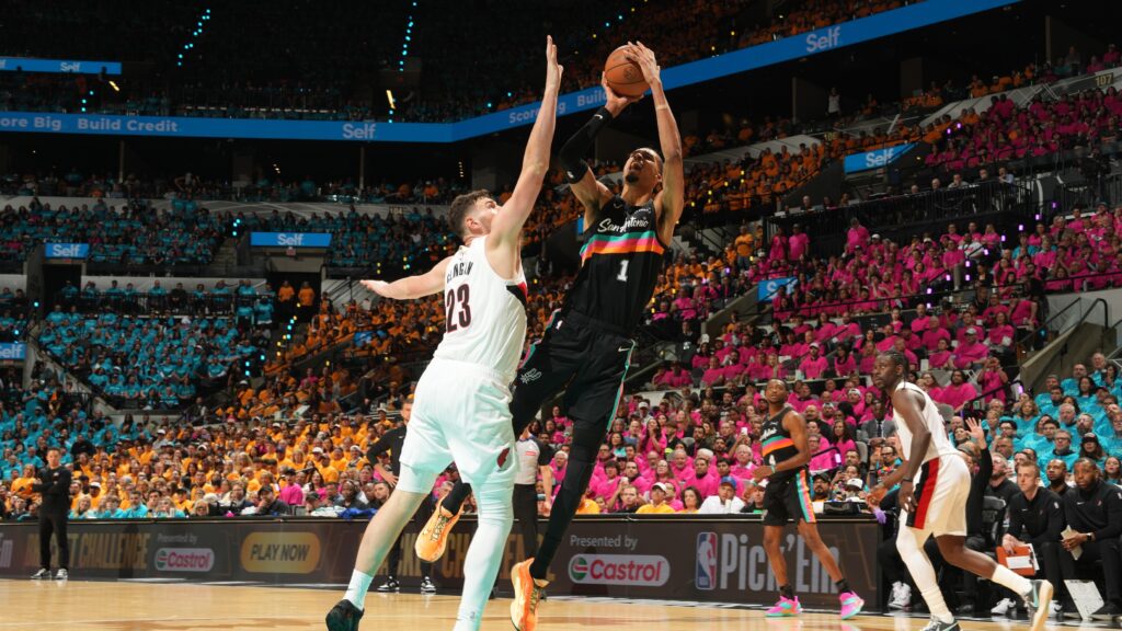 Wemby, Spurs Beat Blazers in Game 1 as Caitlin Clark, NBA Fans React to Star's Playoff Debut