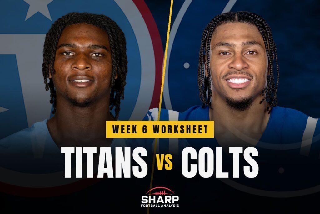 Titans vs. Colts Fantasy Football Worksheet, Week 6